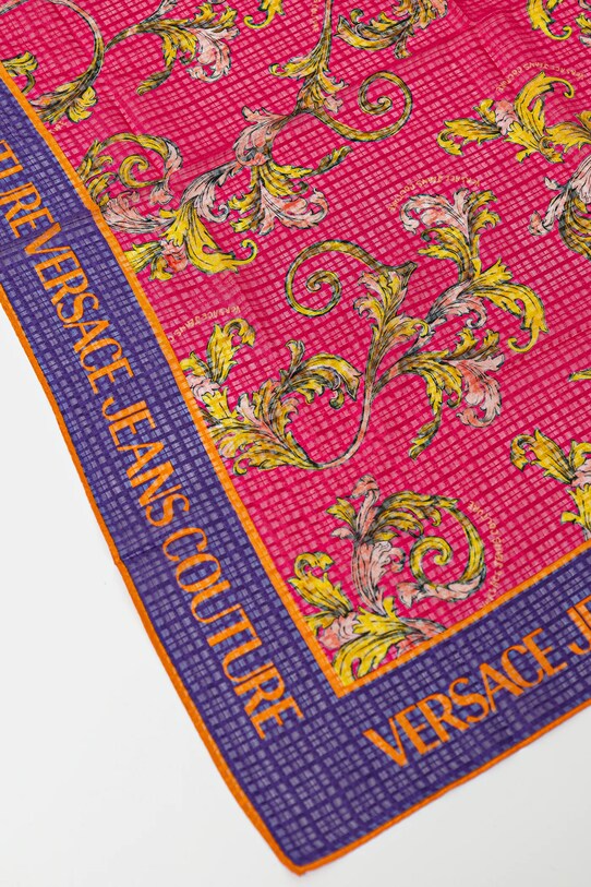 Копринено шалче Versace Jeans Couture 78HA7H02.ZG353 розов SS25