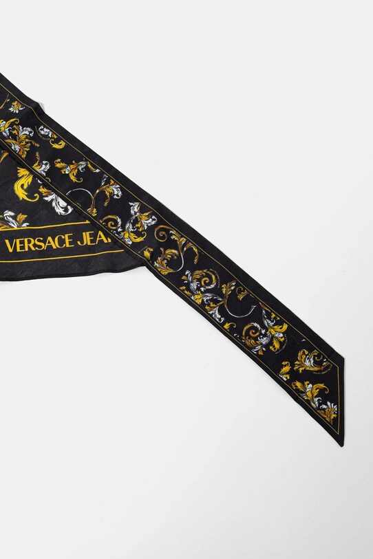 Doplnky Šatka s prímesou hodvábu Versace Jeans Couture 78HA7H05.ZG363 čierna