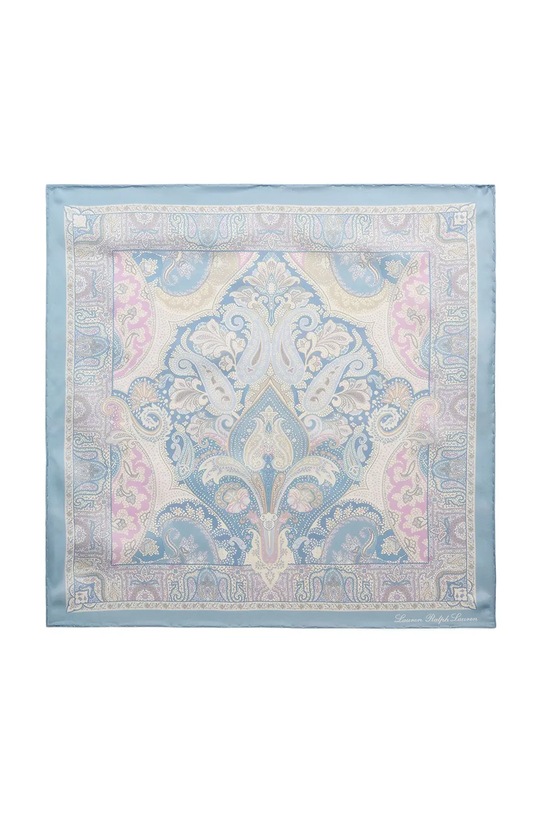 Hedvábný šátek Lauren Ralph Lauren látka modrá 454965803