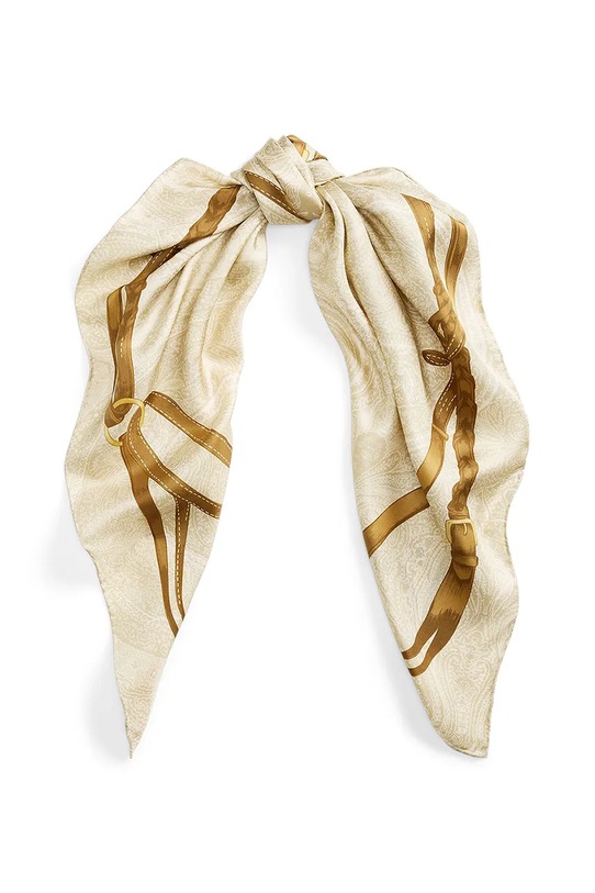 Lauren Ralph Lauren chusta jedwabna 454972544 beżowy SS25