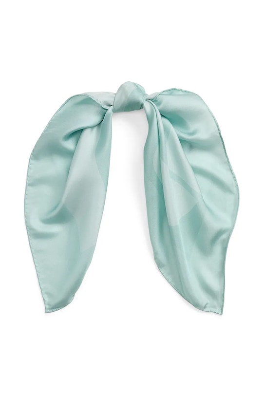 Lauren Ralph Lauren chusta jedwabna tkanina niebieski 454972570