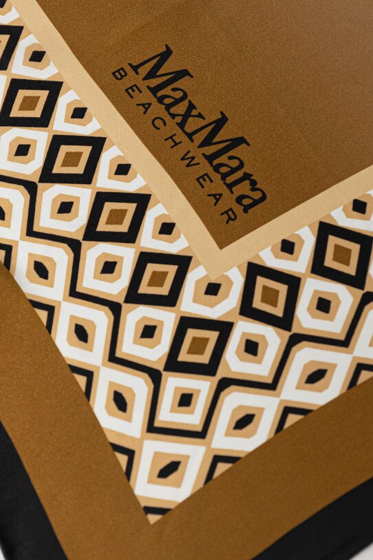 Max Mara Beachwear chusta plażowa jedwabna 2516541019600 brązowy SS25