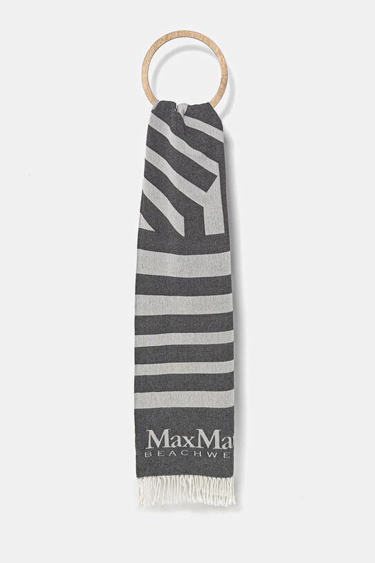 Max Mara Beachwear esarfa din bumbac bumbac gri 2516591019600