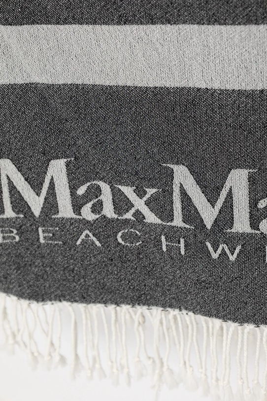 Хлопковый шарф Max Mara Beachwear 2516591019600 серый SS25