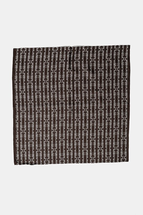 Hedvábný šátek Tory Burch T Monogram Sublime 167421.245 hnědá SS25