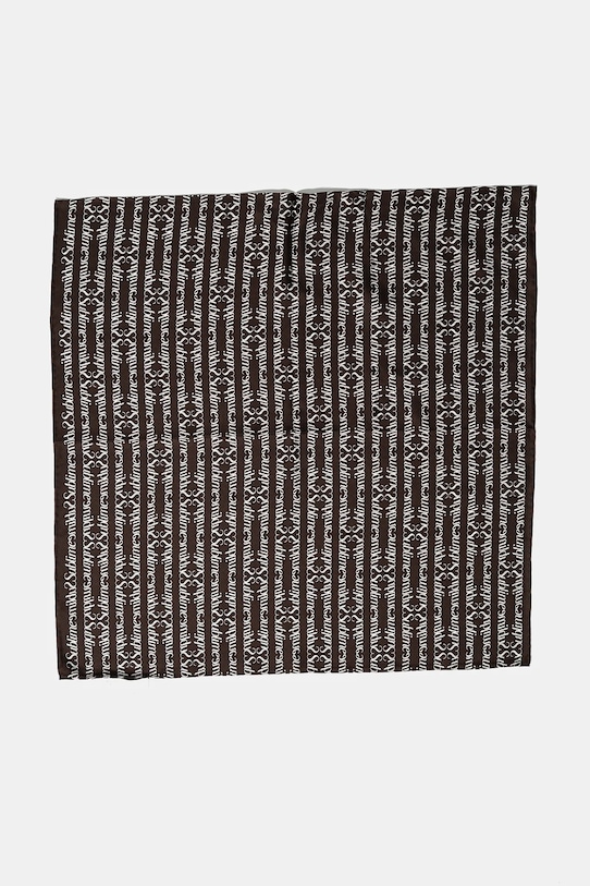 Hedvábný šátek Tory Burch T Monogram Sublime 167421.245 hnědá SS25