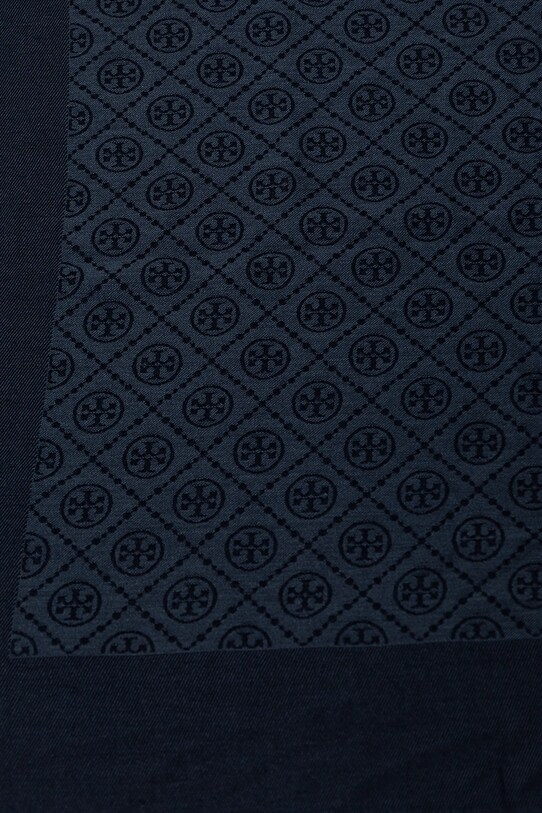 Платок Tory Burch T Monogram Jacquard Traveler 160570.405 тёмно-синий SS25