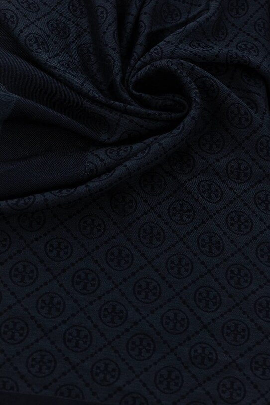 Аксессуары Платок Tory Burch T Monogram Jacquard Traveler 160570.405 тёмно-синий