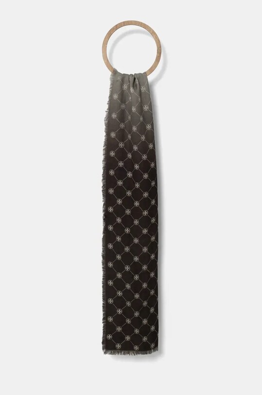 Tory Burch șal de lână T Monogram Oblong panza maro 169645.250