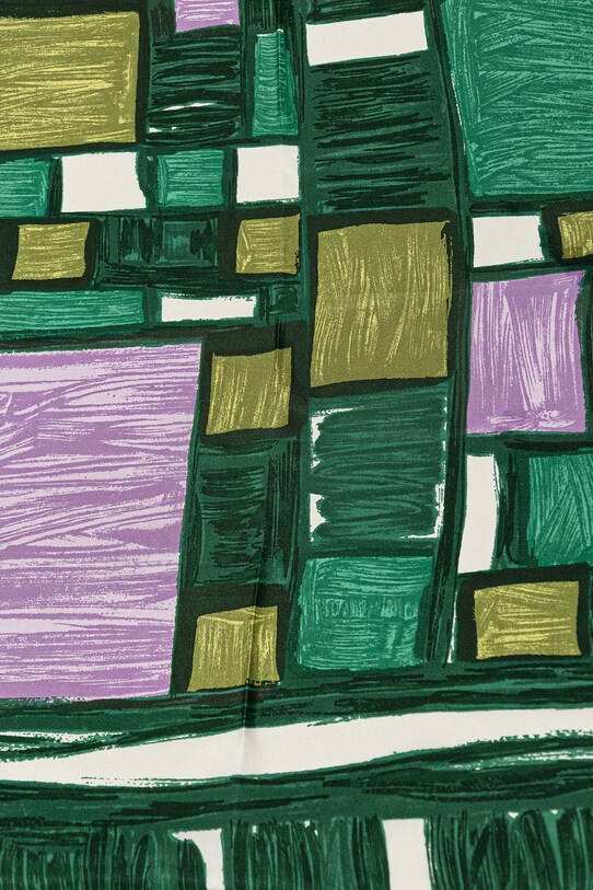 Hedvábný šátek Weekend Max Mara 2515541035600 zelená SS25