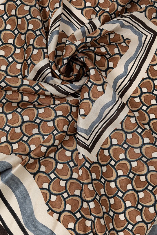 Akcesoria Weekend Max Mara chusta jedwabna 2515541055600 beżowy