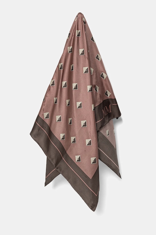 Max Mara Leisure foulard in seta tessuto marrone 2516541027600