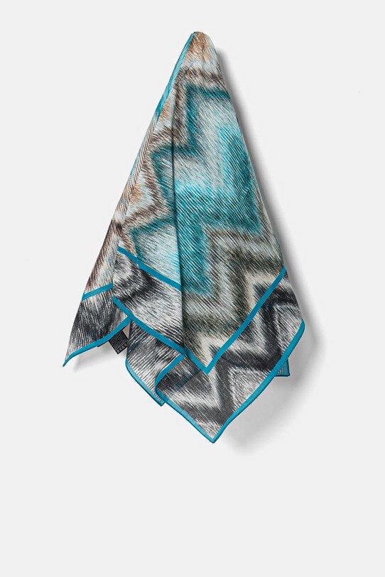 Missoni eșarfă din bumbac bumbac albastru BD74CODA058