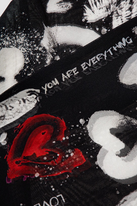 Hodvábna šatka ZADIG&VOLTAIRE OWSC01503.11 čierna SS25