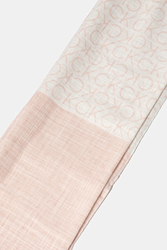 Βαμβακερό μαντήλι Calvin Klein K60K612979 ροζ SS25