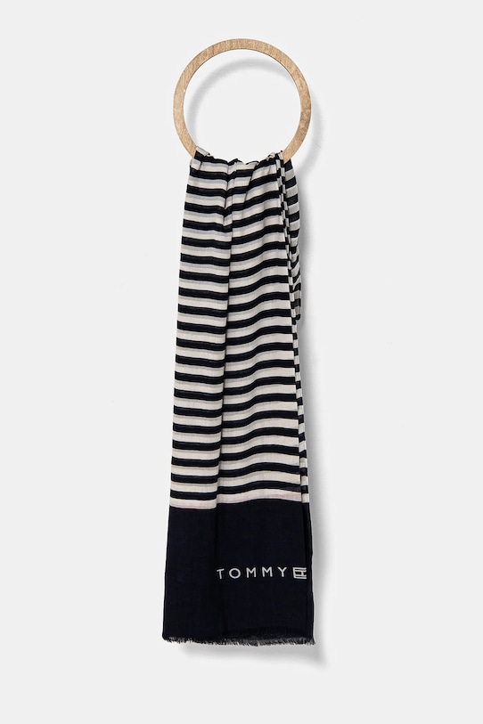 Šála Tommy Hilfiger látka námořnická modř AW0AW17142
