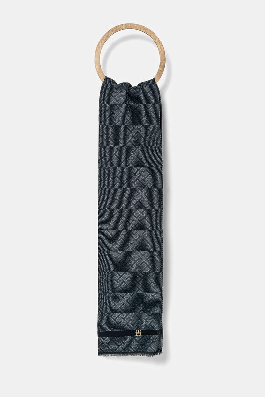Bavlnený šál Tommy Hilfiger bavlna tmavomodrá AW0AW17143