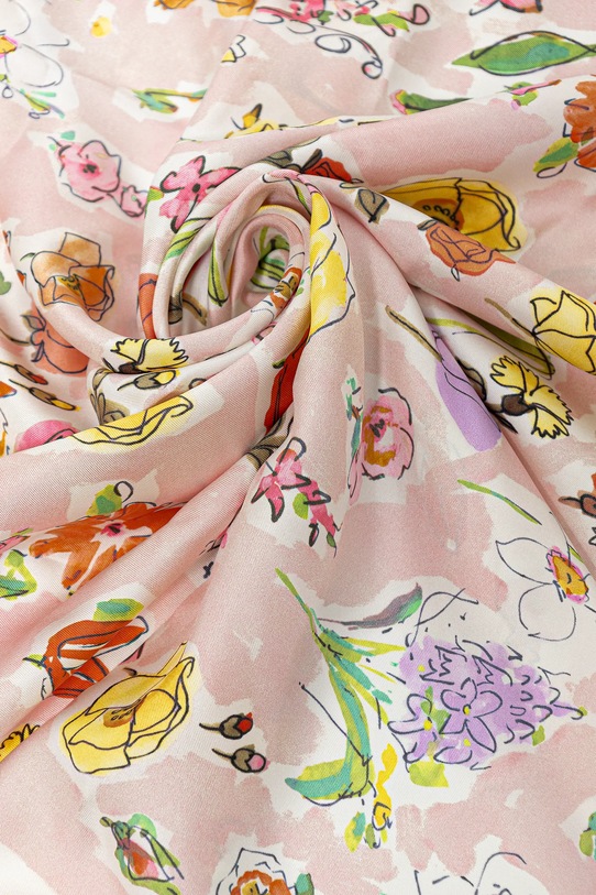 Аксесоари Копринено шалче Furla WT00021.BX3853.TAZ00 розов