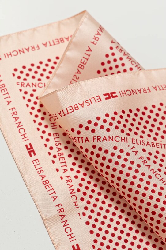 Аксесуари Шовкова хустка на шию Elisabetta Franchi FO06F52E2 рожевий