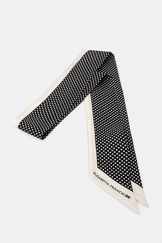 Elisabetta Franchi esarfa de matase matase negru FO07L52E2