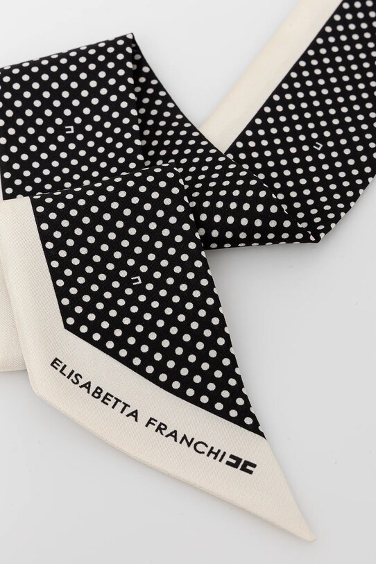 Elisabetta Franchi esarfa de matase FO07L52E2 negru SS25