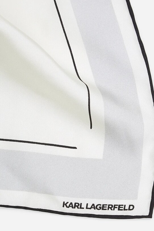 Hodvábna šatka Karl Lagerfeld biela A2W33071