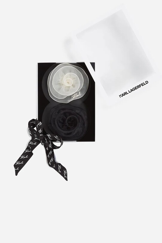 Accesorii Karl Lagerfeld eșarfă din amestec de mătase A2W33008 negru