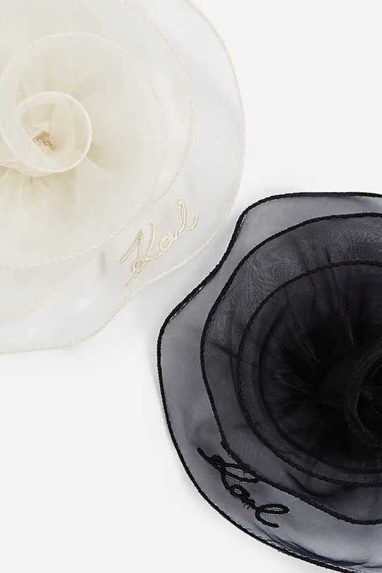 Шарф з домішкою шовку Karl Lagerfeld чорний A2W33008