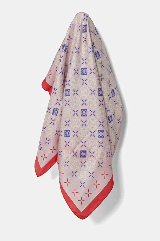 Hedvábný šátek Guess látka růžová AW5294.SIL53