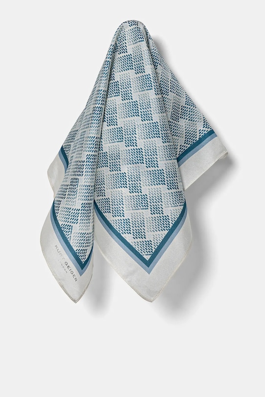 Шелковый платок на шею Kurt Geiger London ткань бежевый 2098645469