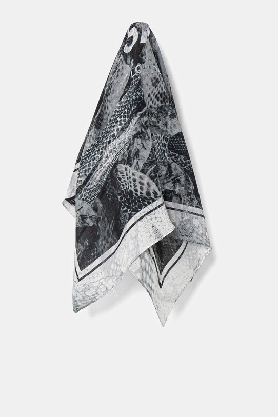 Тънък шал AllSaints текстил сив 29AS101735