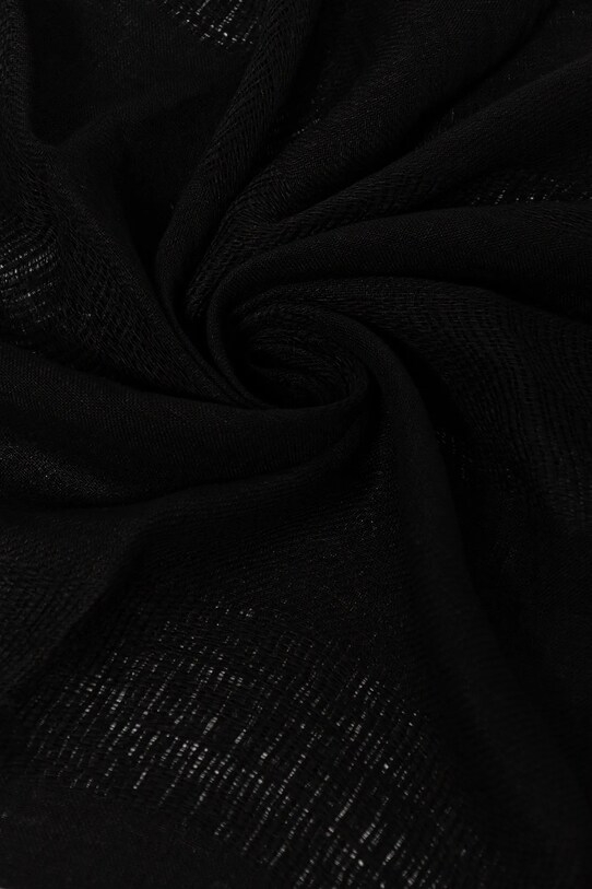 United Colors of Benetton szal lniany 64GSDU01S czarny SS25