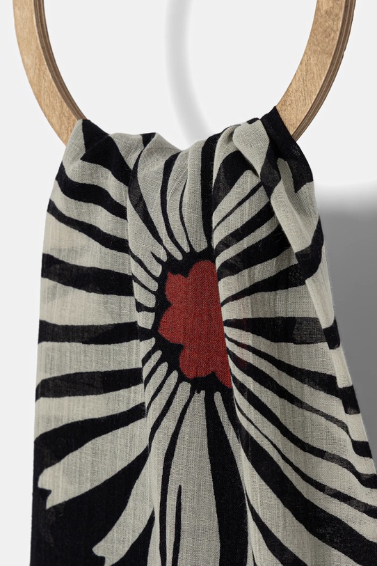 United Colors of Benetton șal din amestec de in 6TOCDU01R bleumarin SS25