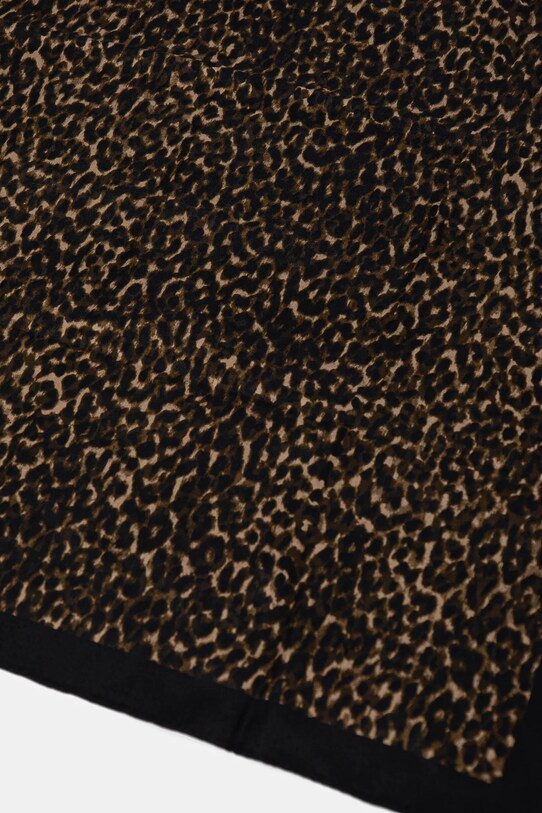 The Kooples apaszka jedwabna AFFO30003K brązowy SS25