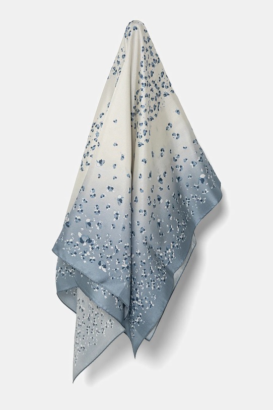 Hodvábna šatka MICHAEL Michael Kors hodváb modrá 540207.