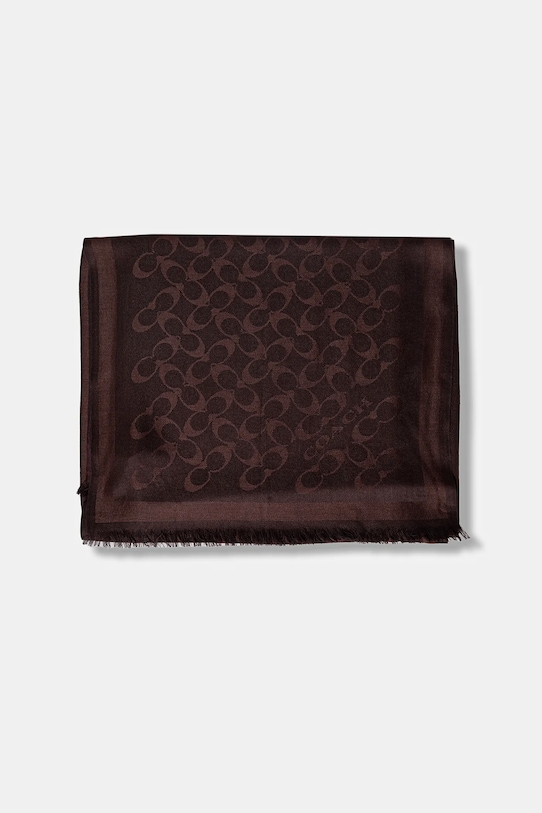 Šál s prímesou vlny Coach 29CO100562 hnedá AW25