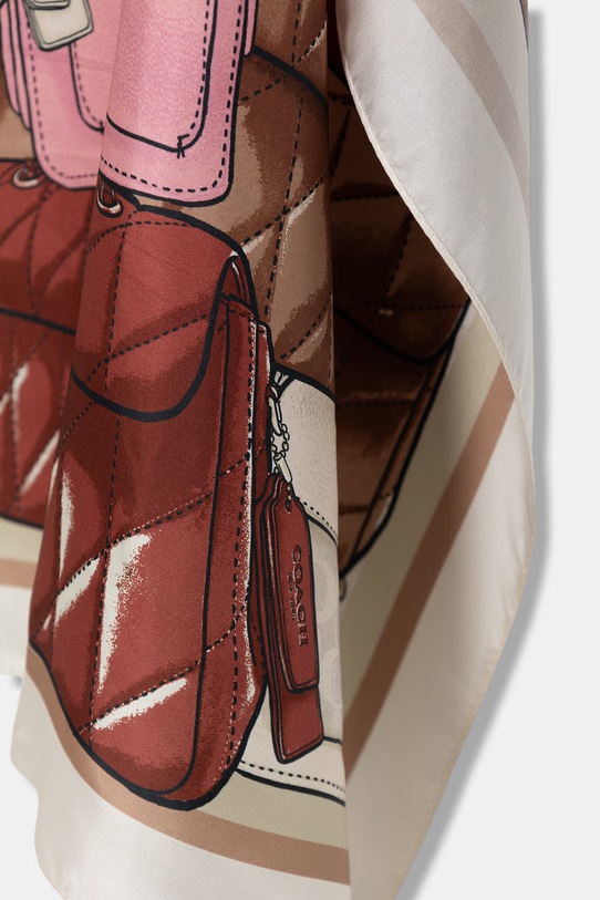 Akcesoria Coach apaszka damska 29CAS76 beżowy