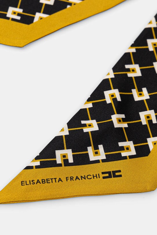 Elisabetta Franchi apaszka jedwabna FO03F51E1 czarny SS25