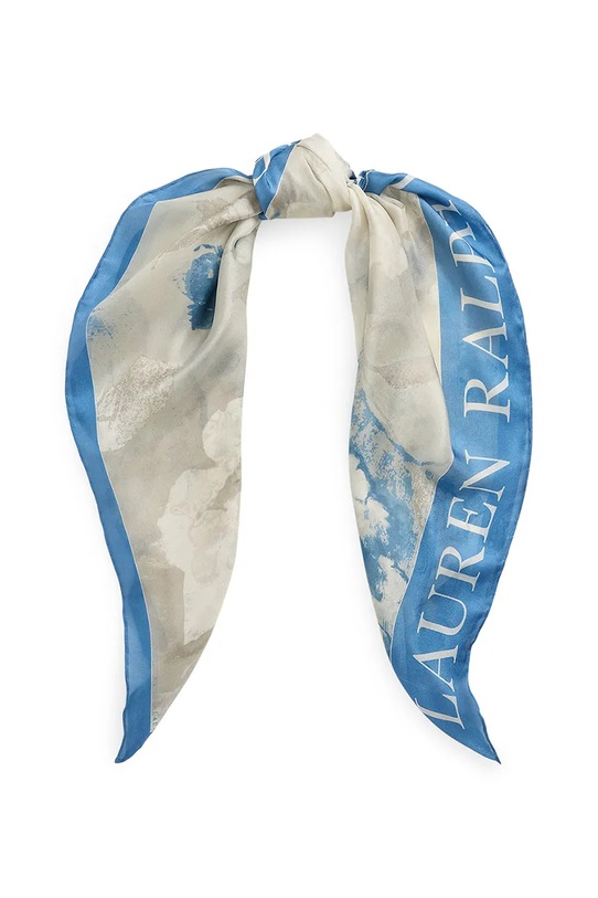 Lauren Ralph Lauren foulard in seta tessuto beige 454972545