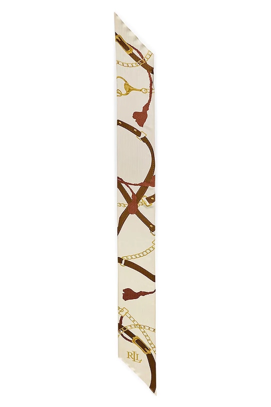 Lauren Ralph Lauren apaszka jedwabna 454972551 beżowy SS25