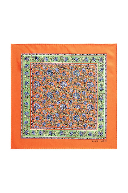 Polo Ralph Lauren chusta jedwabna 712957640 pomarańczowy SS25