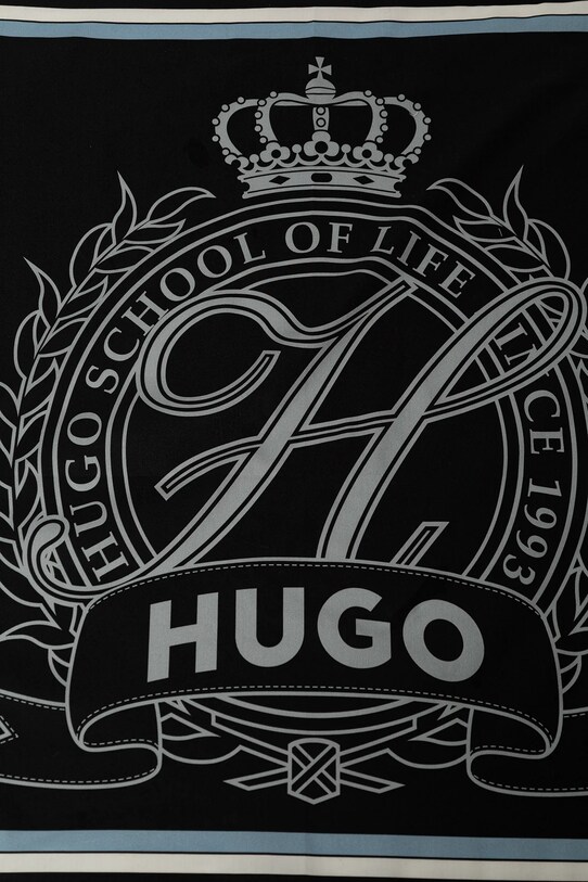 Bavlněný šátek HUGO 50540767 černá SS25