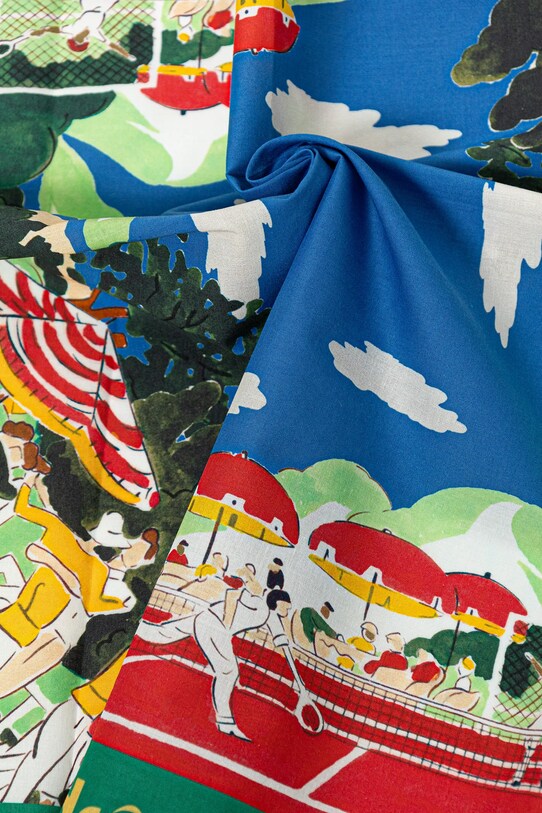 Аксесуари Бавовняна хустка на шию Drôle de Monsieur Le Foulard Country Club G.BA013.CO128.BE зелений