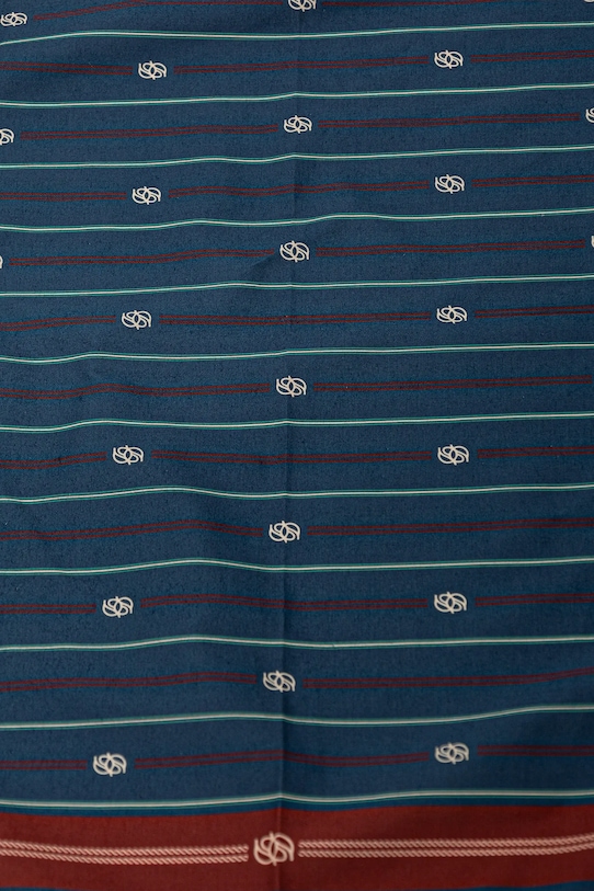 Pamučni šal Drôle de Monsieur Le Foulard RayE Monogramme G.BA014.CO128.BE mornarsko plava SS25