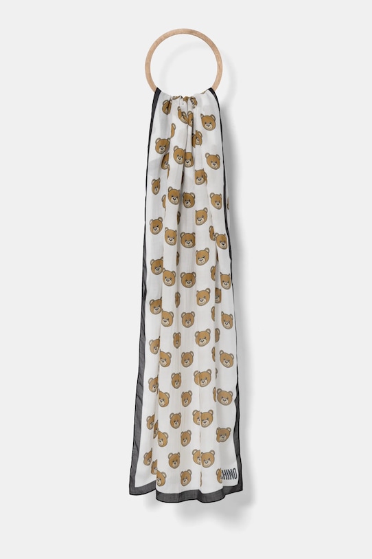 Moschino fular cu modele alb M5217.0E5169