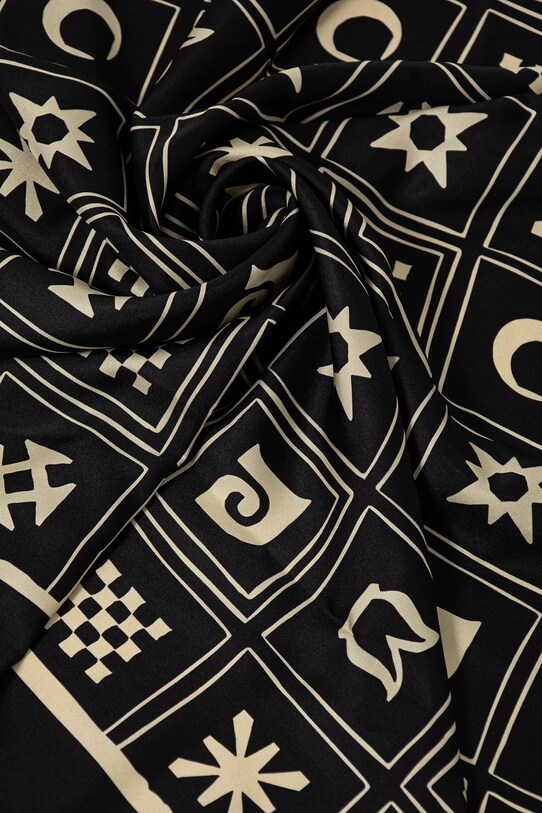 Akcesoria Nanushka chusta jedwabna MIANI NU24CRSC02999 czarny