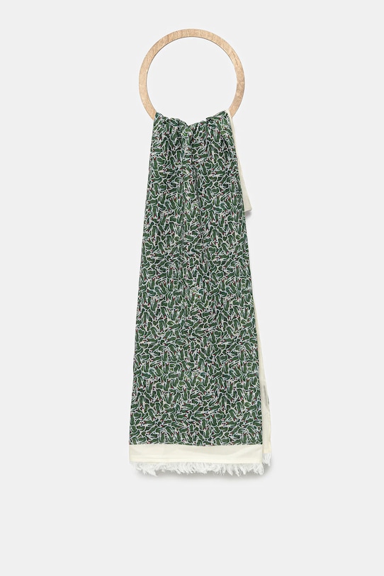 Lacoste scialle di cotone tessuto verde RE0741