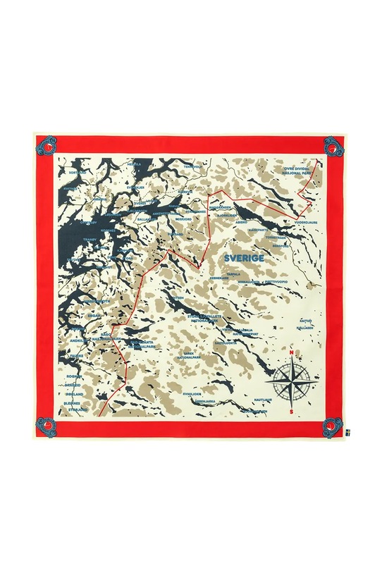 Fjallraven chusta Swedish Classic wzorzyste czerwony F87148