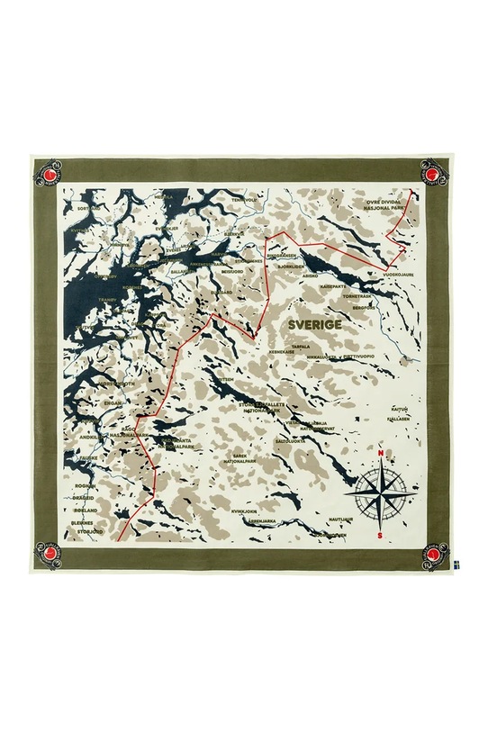 Платок Fjallraven Swedish Classic хлопок зелёный F87148