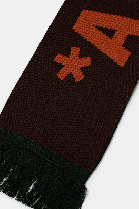 Kratki šal s primjesom vune A Bathing Ape Jacquard 1K80182011 zelena SS25